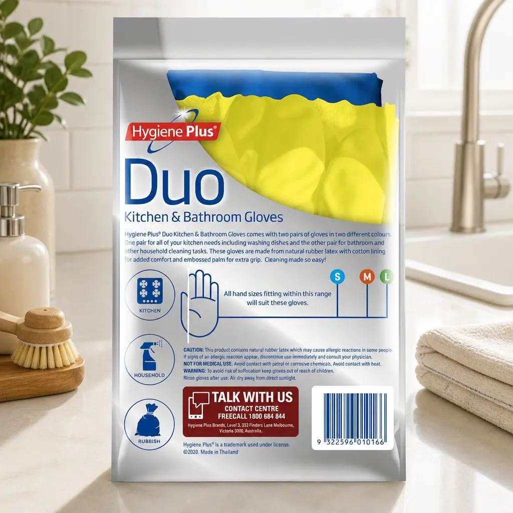 Large 2pk Kitchen and Bathroom Gloves