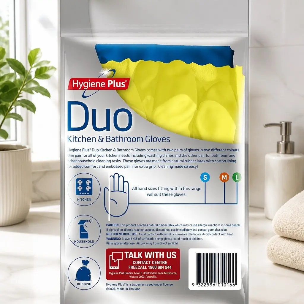 Large Kitchen and Bathroom Cleaning Gloves