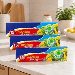 Medium Storage Bags 15 Pack x3 - Specs and Durability