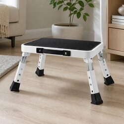 Folding Step Stool 3 Height Adjustable Portable Multi-Use Home Kitchen Bathroom