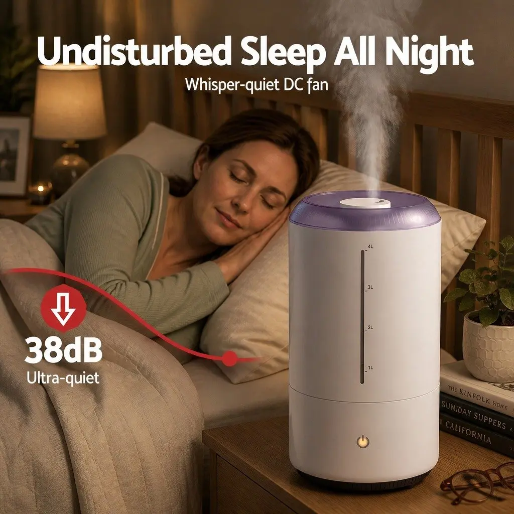 Ultrasonic Humidifier Aroma Diffuser Bedroom 4L White Mist