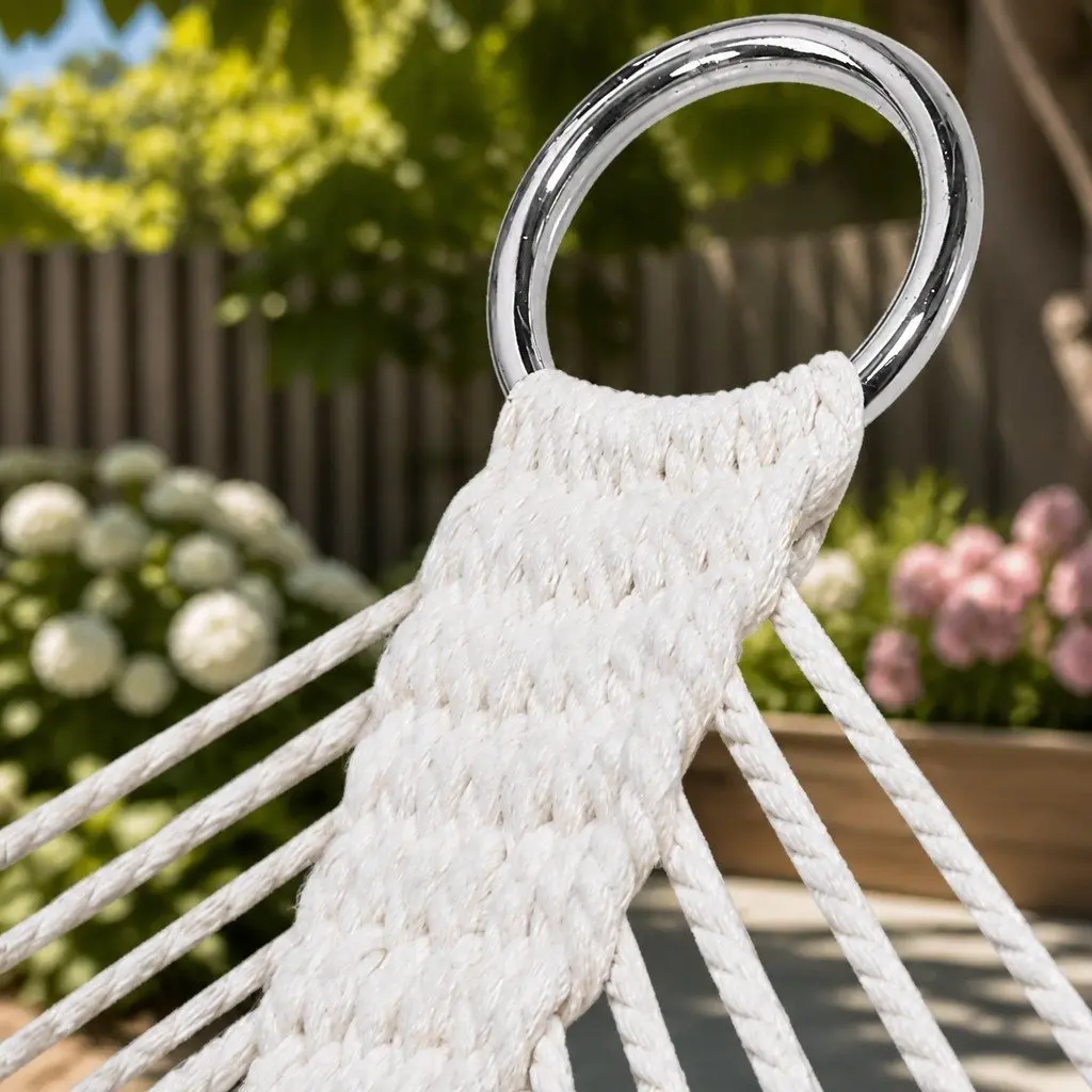 Hammock for Outdoor Camping Garden Use 340cm Cream