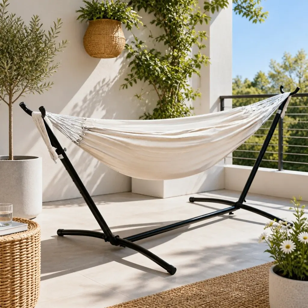 Hammock Bed with Stand Outdoor Lounge Chair 280cm x 150cm
