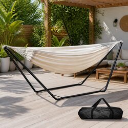 Hammock Bed Specifications: Steel Frame, Water-Resistant