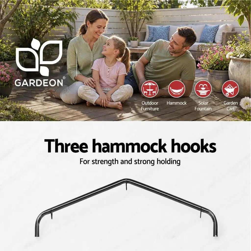 Hammock Chair with Stand for Garden Patio Cream 100cm x 60cm x 138cm