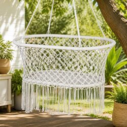 Hammock Chair Dimensions and Specifications in Cream