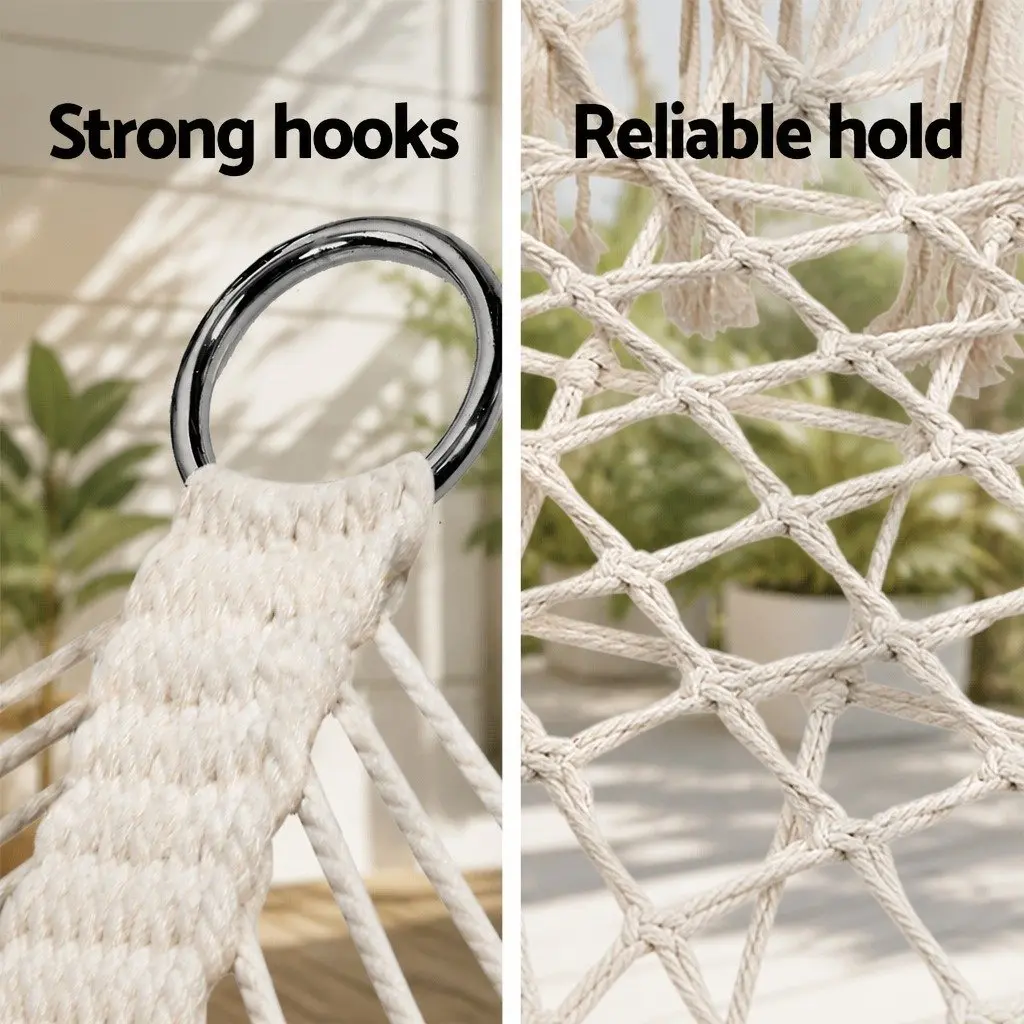 Cream 2-Person Hammock Chair