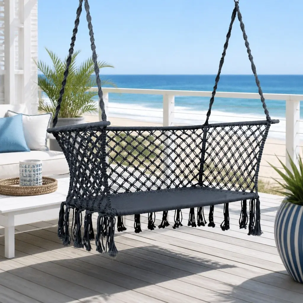 2-Person Grey Hammock Chair
