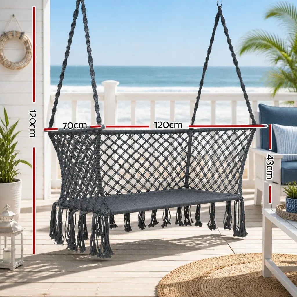 2-Person Grey Hammock Chair