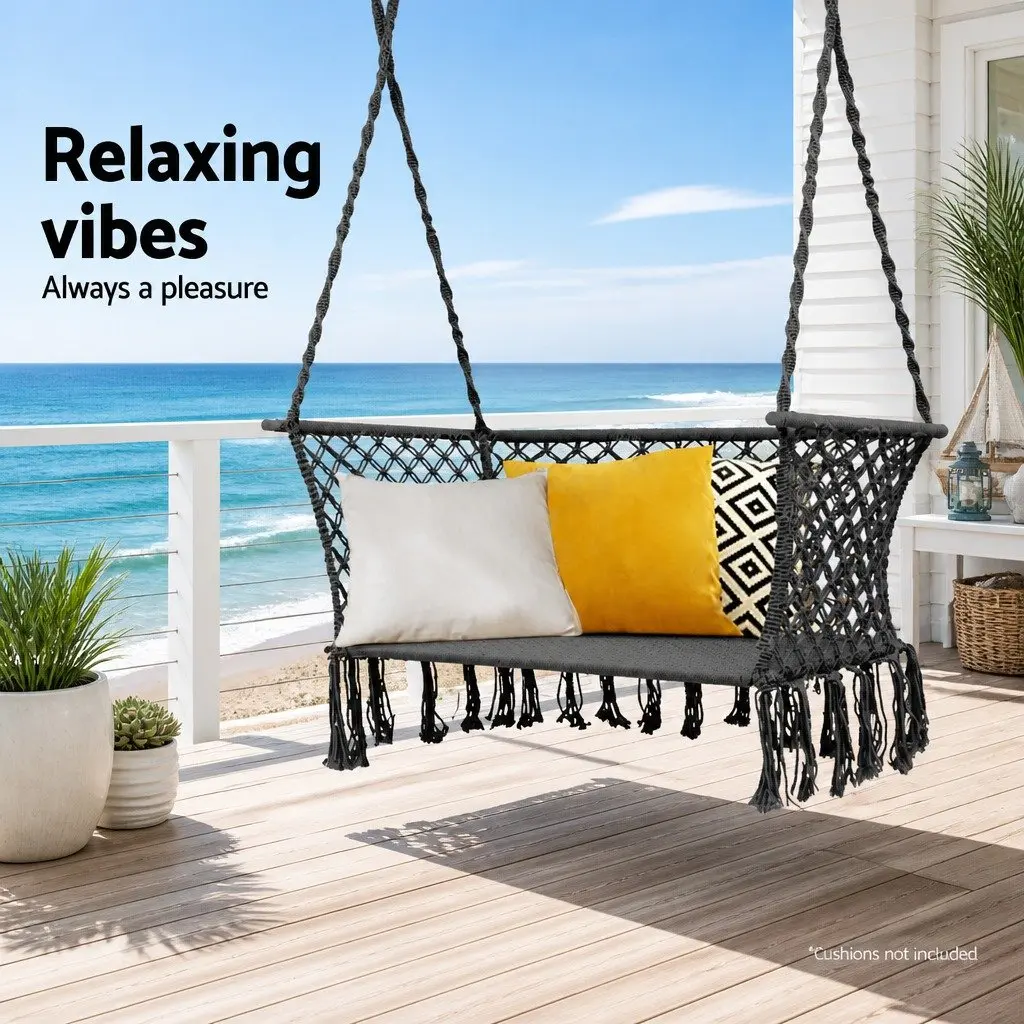 2-Person Grey Hammock Chair