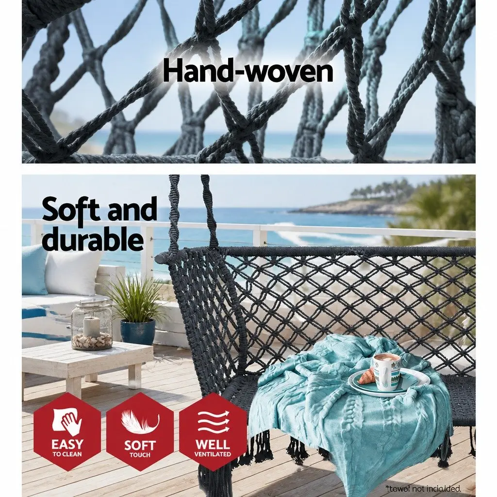 2-Person Grey Hammock Chair