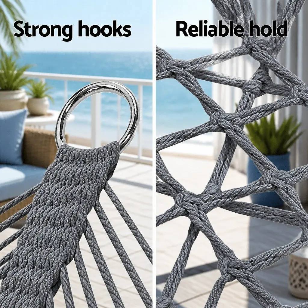 2-Person Grey Hammock Chair