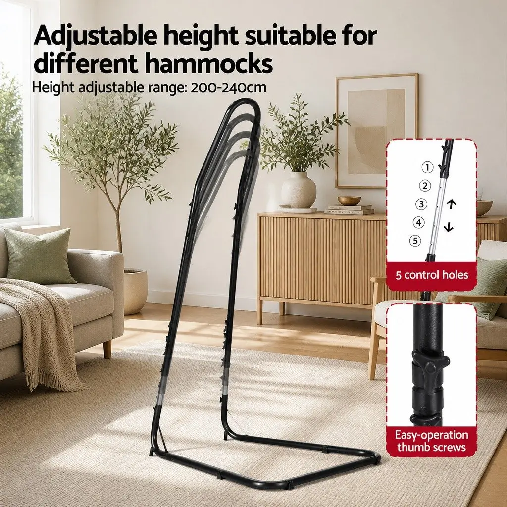 Hammock Hanging Chair with Heavy Duty Steel Stand Outdoor Indoor Relaxation