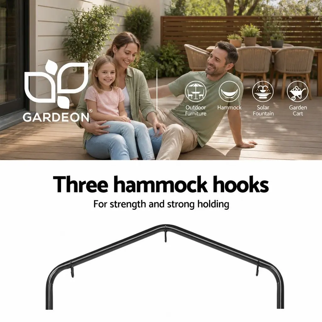 Cream Hammock Chair with Stand