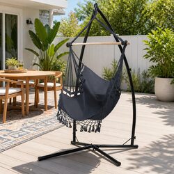 Specifications of the Hammock Chair with Steel Stand in Grey