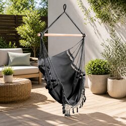 Hanging Hammock Chair with Timber Rail - Specs Included