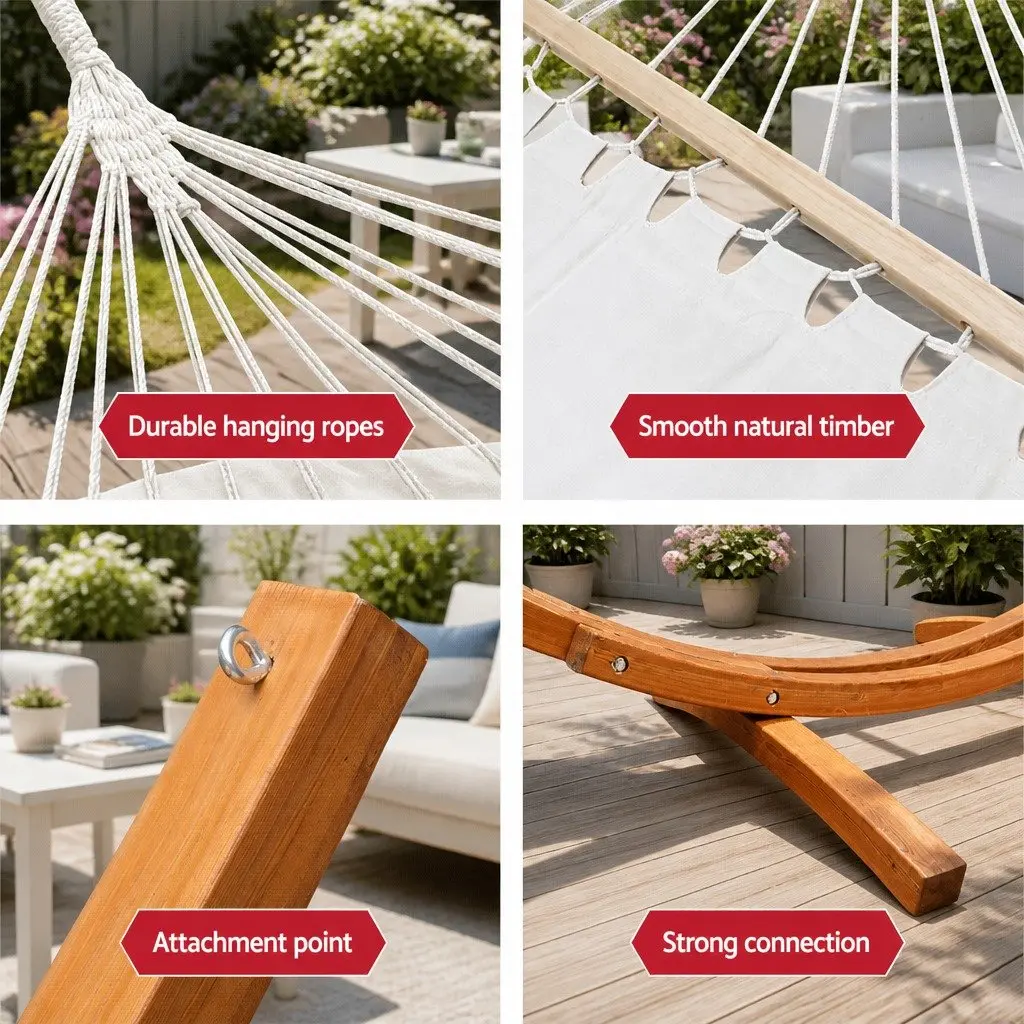 2-Person Hammock Bed with Timber Frame