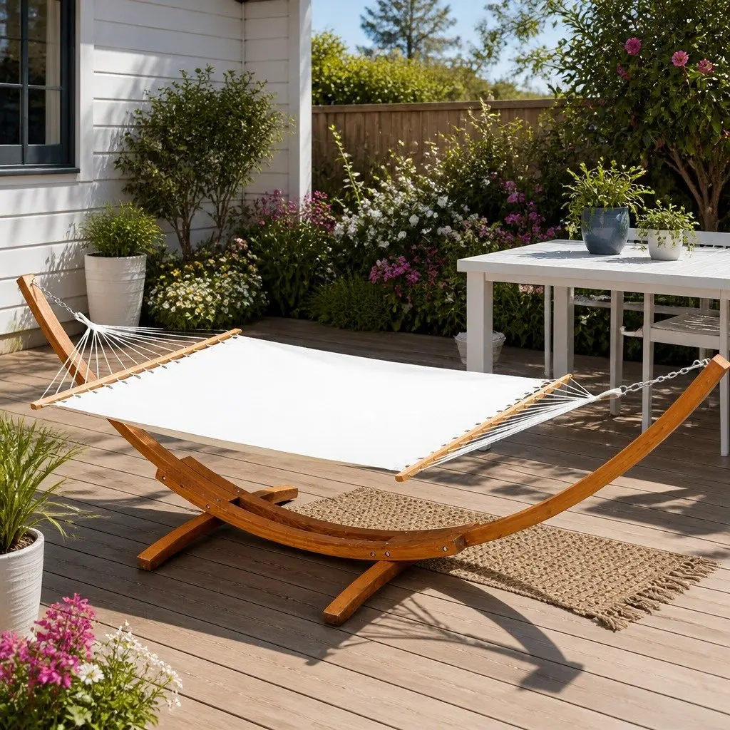 2-Person Hammock Bed with Timber Frame