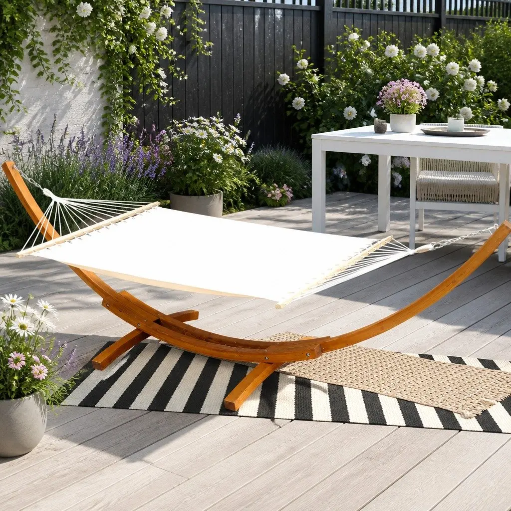 2-Person Hammock Bed with Timber Frame