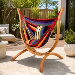 Specifications of Rainbow Hammock Chair with Wooden Stand