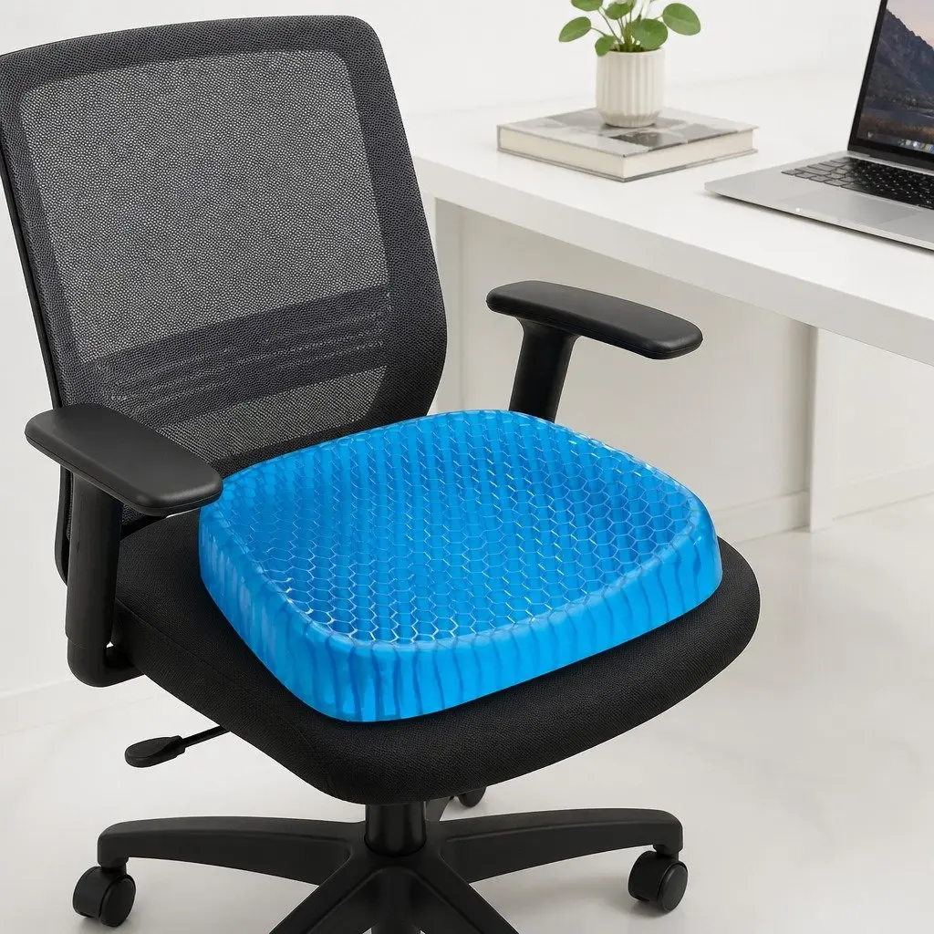 Gel Honeycomb Seat Cushion for Office Home Car Chair 42 x 35 x 5 cm