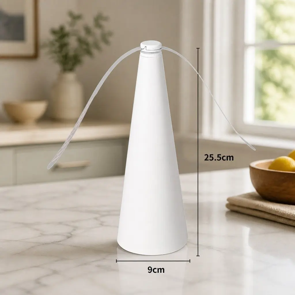 Fly Repellent Fan Portable Kitchen Garden Home 25.5cm Cordless Battery Operated