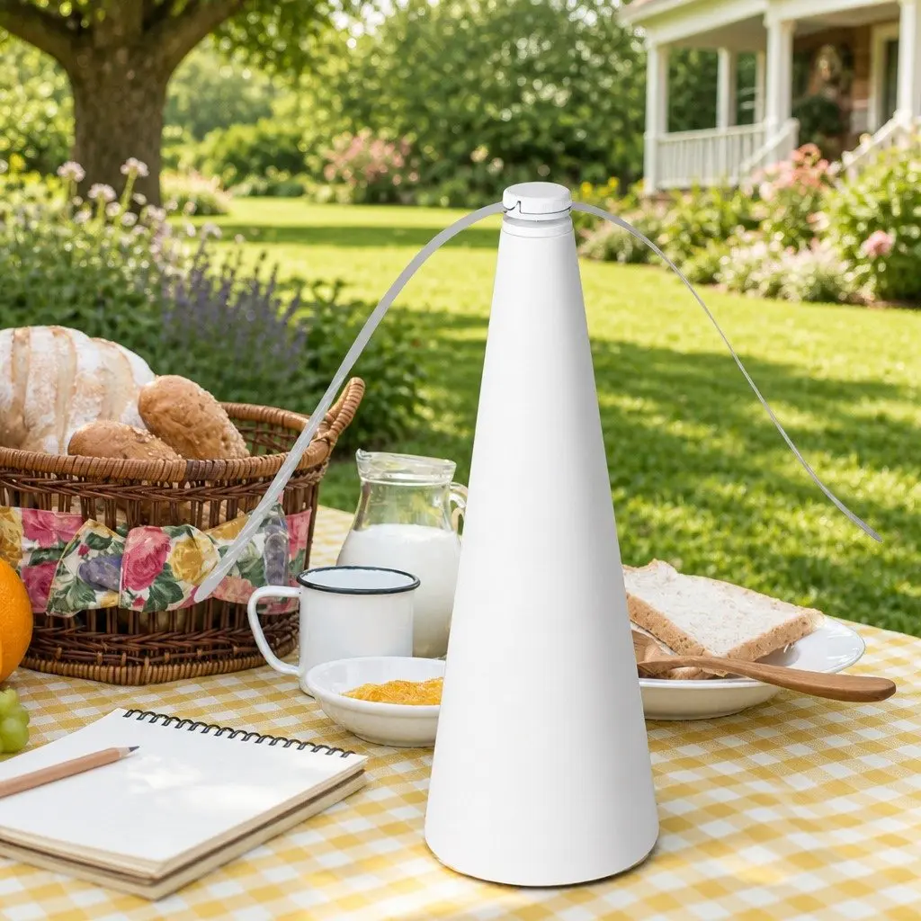 Fly Repellent Fan Portable Kitchen Garden Home 25.5cm Cordless Battery Operated