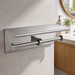 304 Stainless Steel Toilet Paper Holder with Multi-Function Storage