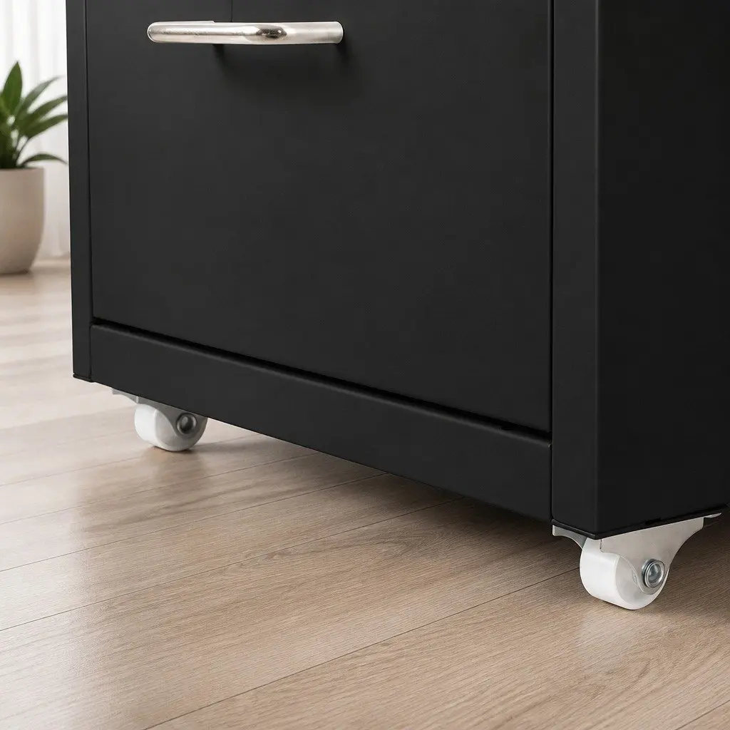 3 Drawer Filing Cabinet Steel Office Storage Organizer Compact 41cm x 28cm x 48cm