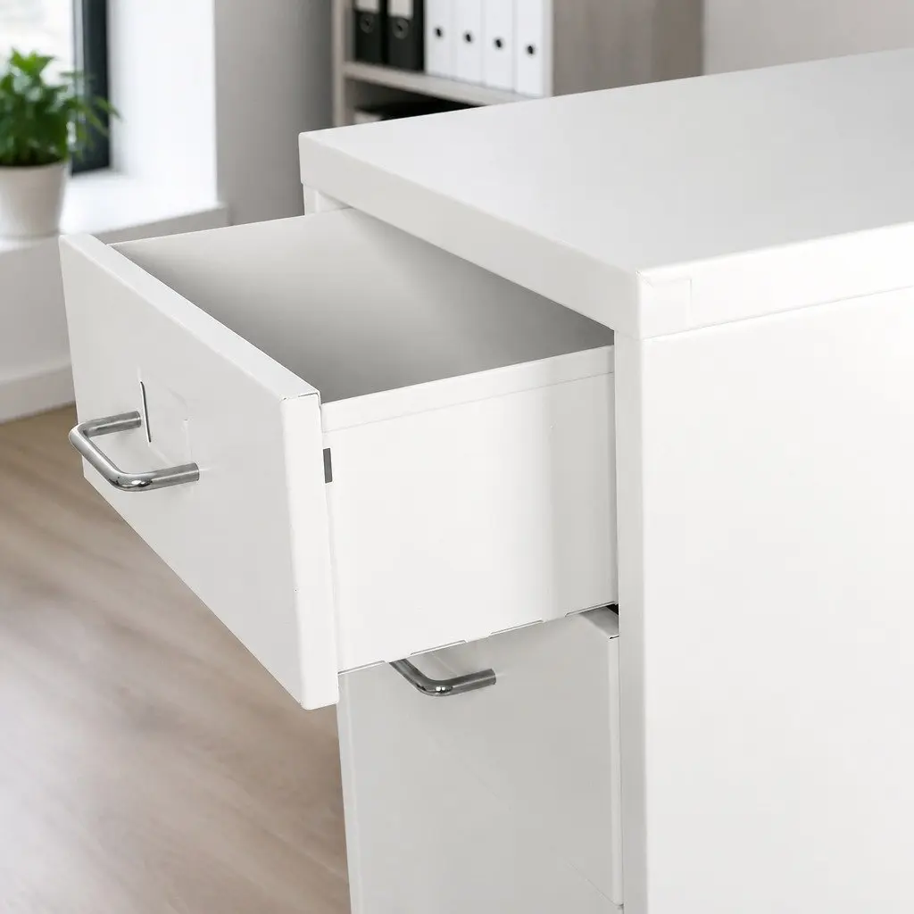 Filing Cabinet Office Storage Organizer 3 Drawer Compact Steel Frame