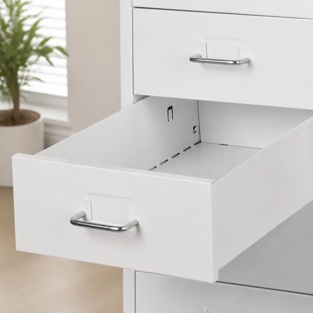 Filing Cabinet for Office Use 8 Drawer White Steel Storage Organizer