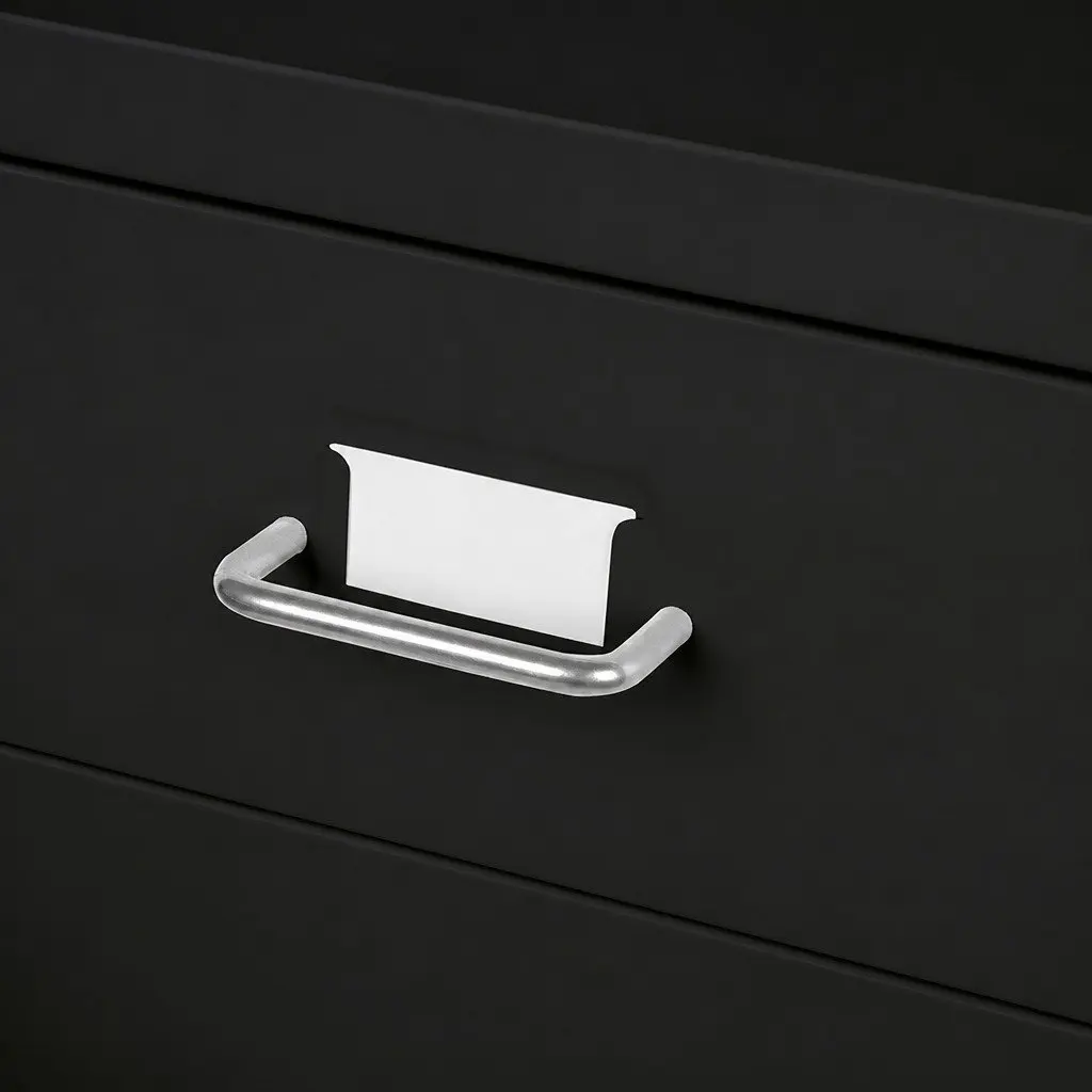 6 Drawer Filing Cabinet Office Storage Organizer Steel Black 41cm W x 28cm D x 68cm H