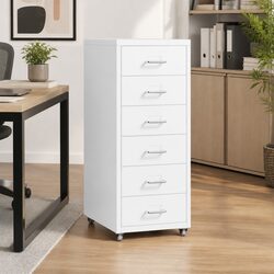 Specifications of 6-Drawer White Filing Cabinet for Offices