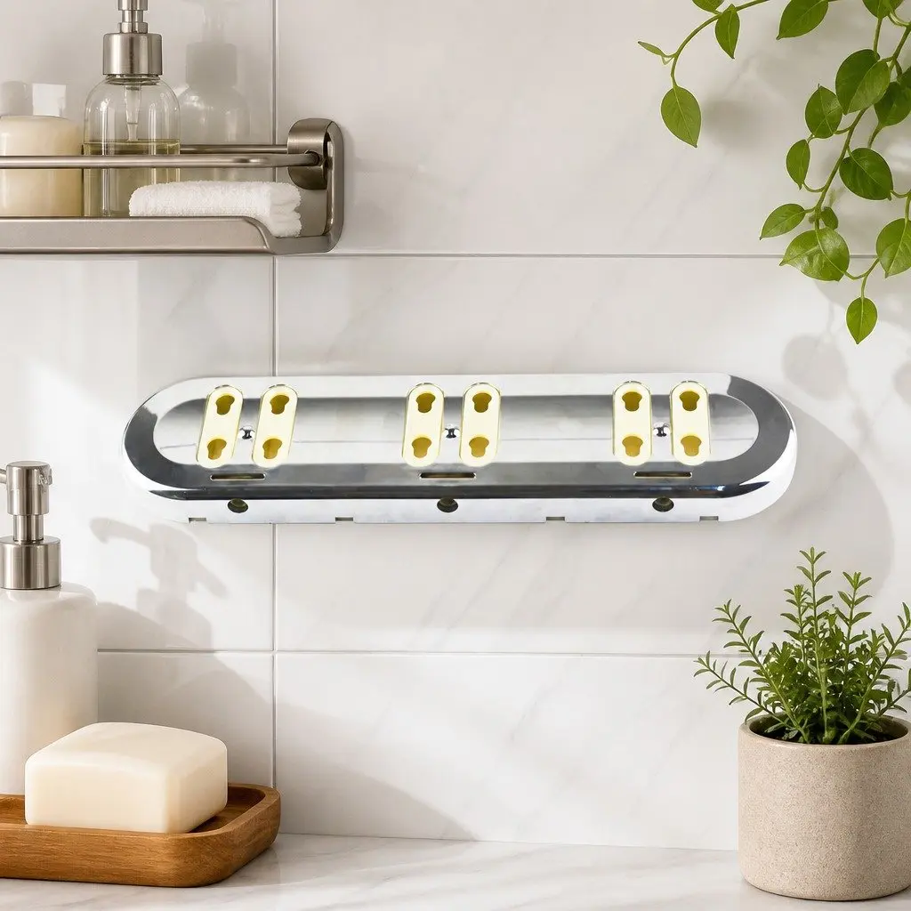 Black Wall Mounted Soap Dispenser for Bathroom Kitchen Shower 3 Bottles