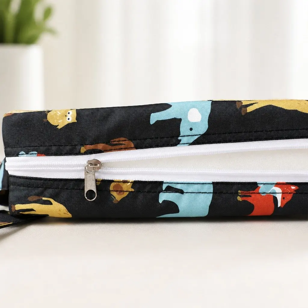 Kids Chair Cushion for Dining Homework 32.5cm Black Cotton Linen