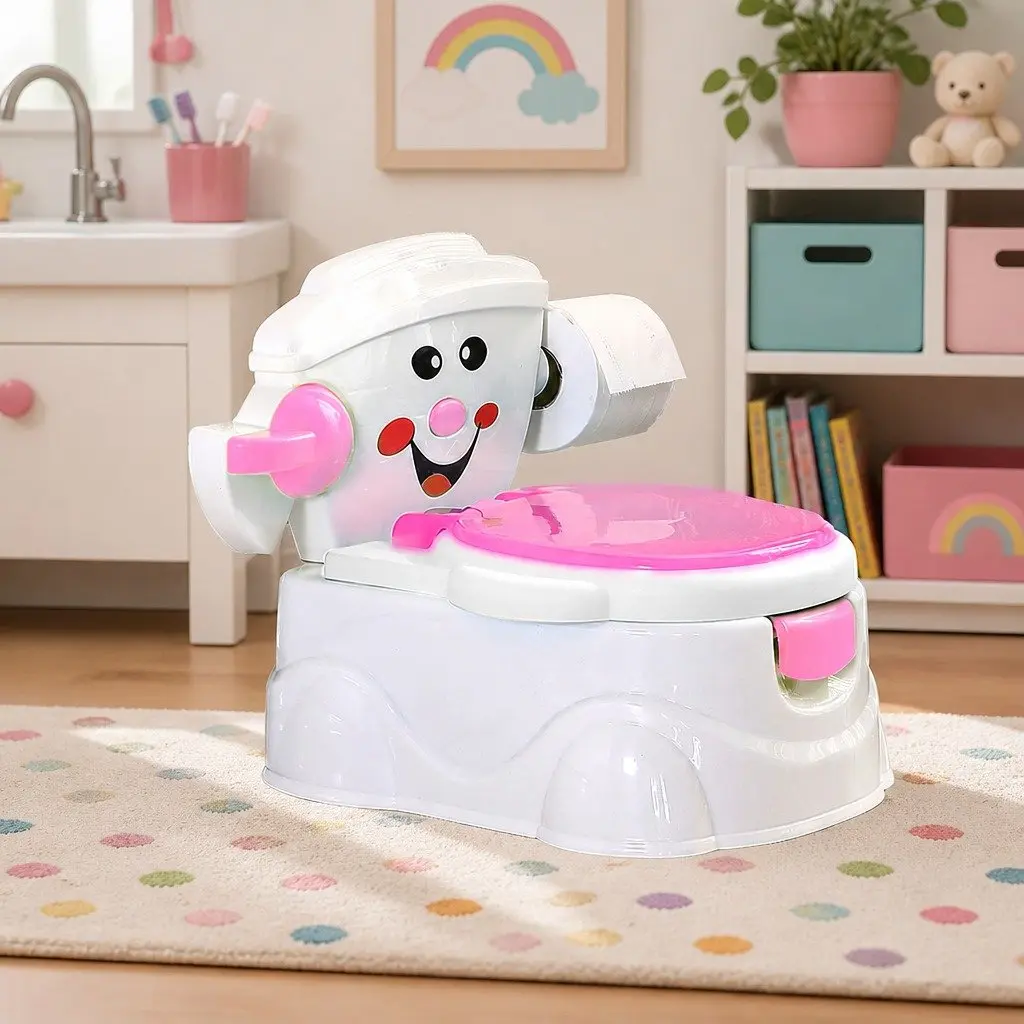 Kids Potty Seat Trainer 3-in-1 Toilet Training Removable Bucket Step Stool Pink