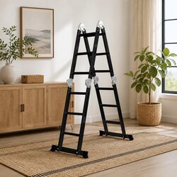 3.6M Folding Ladder Specifications: Aluminium, 150kg Capacity