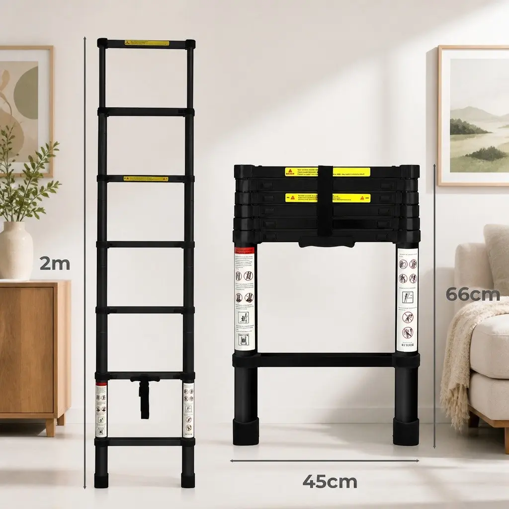 2M Telescopic Aluminium Ladder