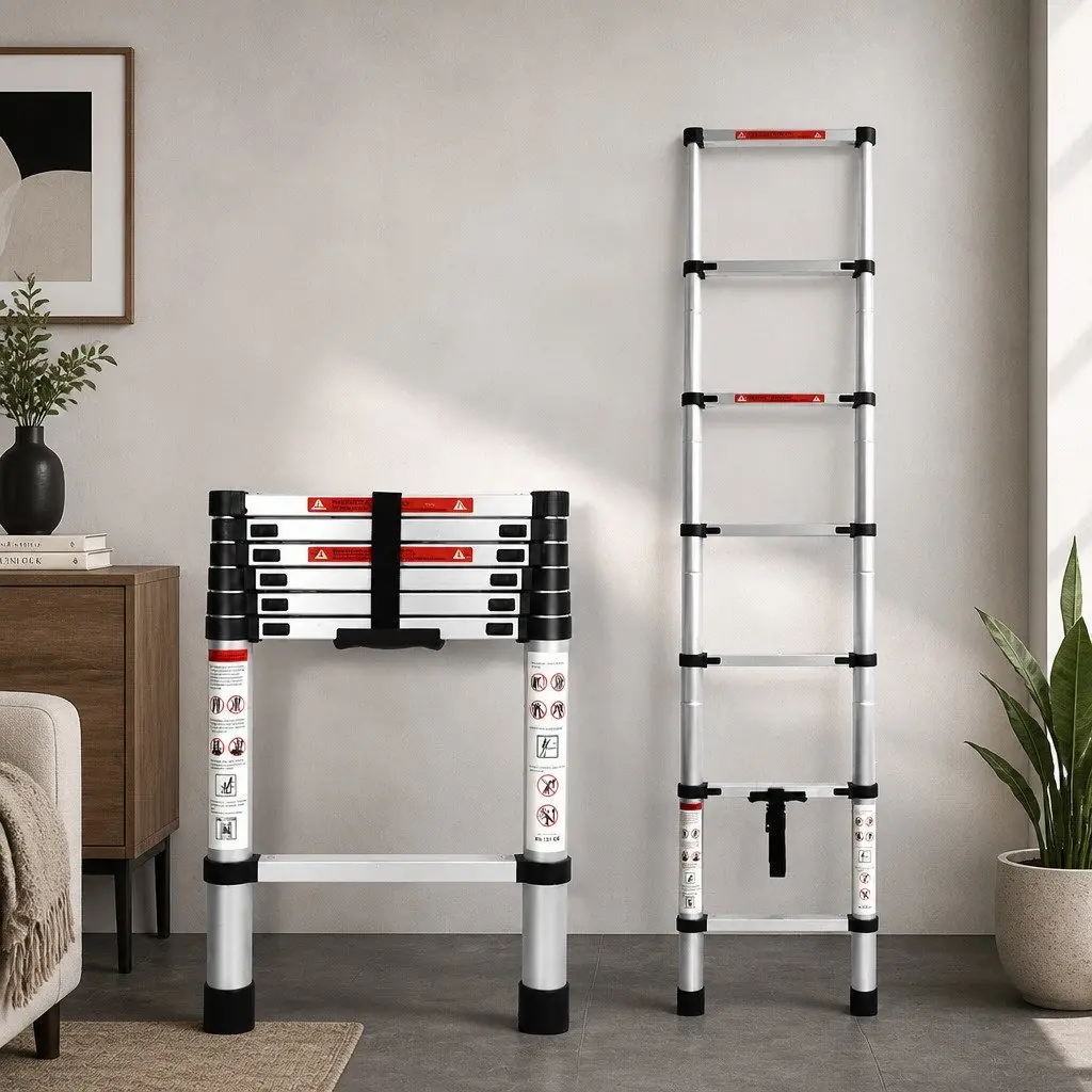 2M Telescopic Aluminium Step Ladder