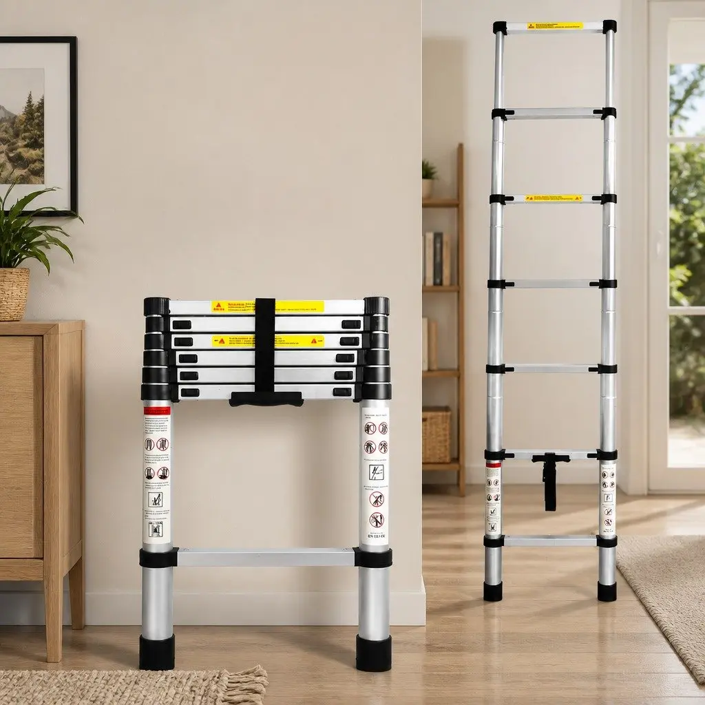 2M Telescopic Aluminium Step Ladder