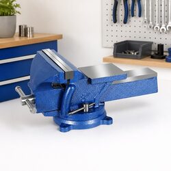 Bench Vice Anvil 200mm Swivel Base Cast Iron Clamping Woodworking Workshop Tool