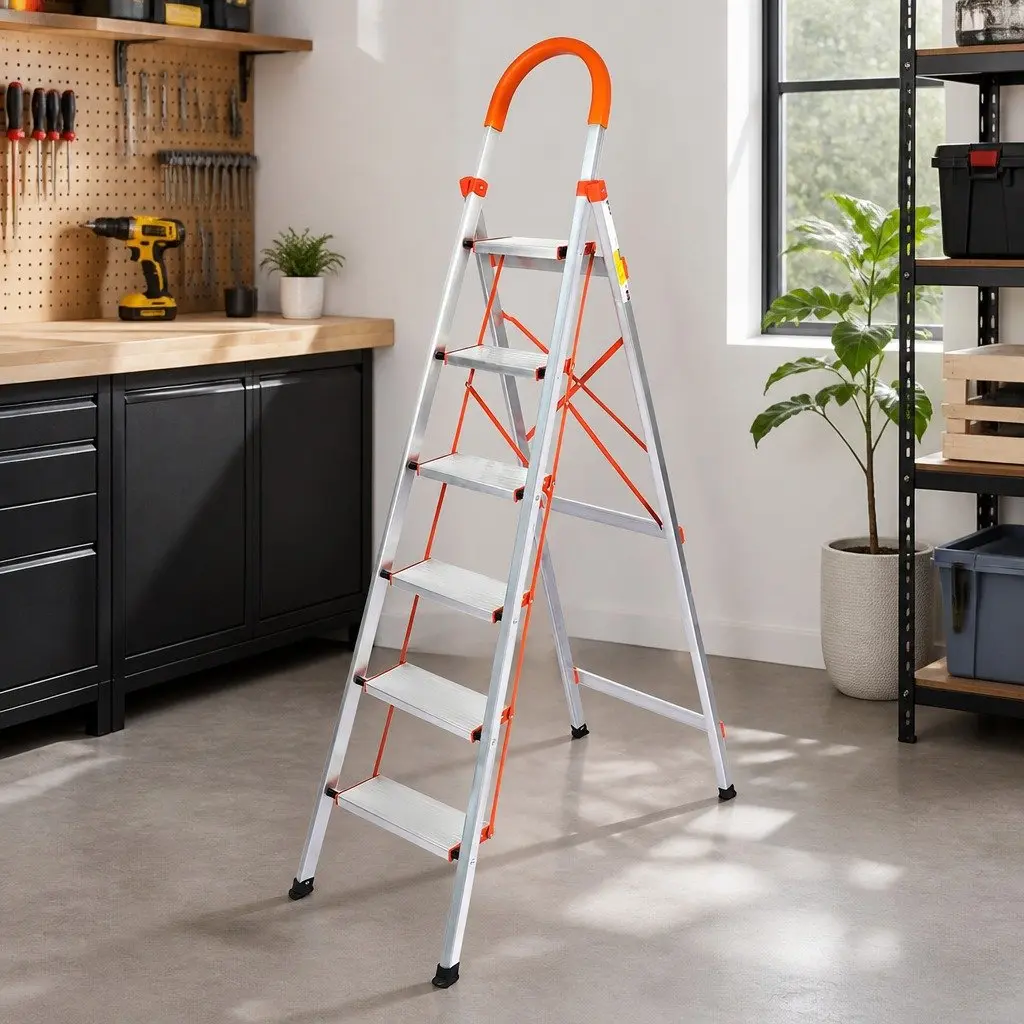 6 Step Aluminium Folding Ladder