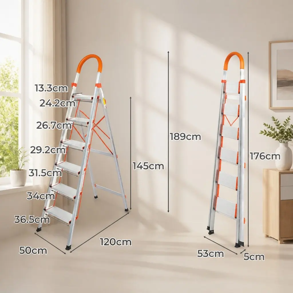 6 Step Aluminium Folding Ladder