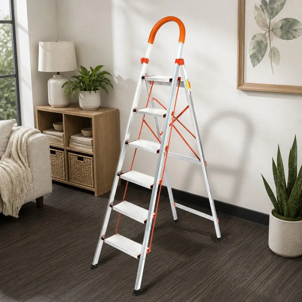 6 Step Aluminium Folding Ladder