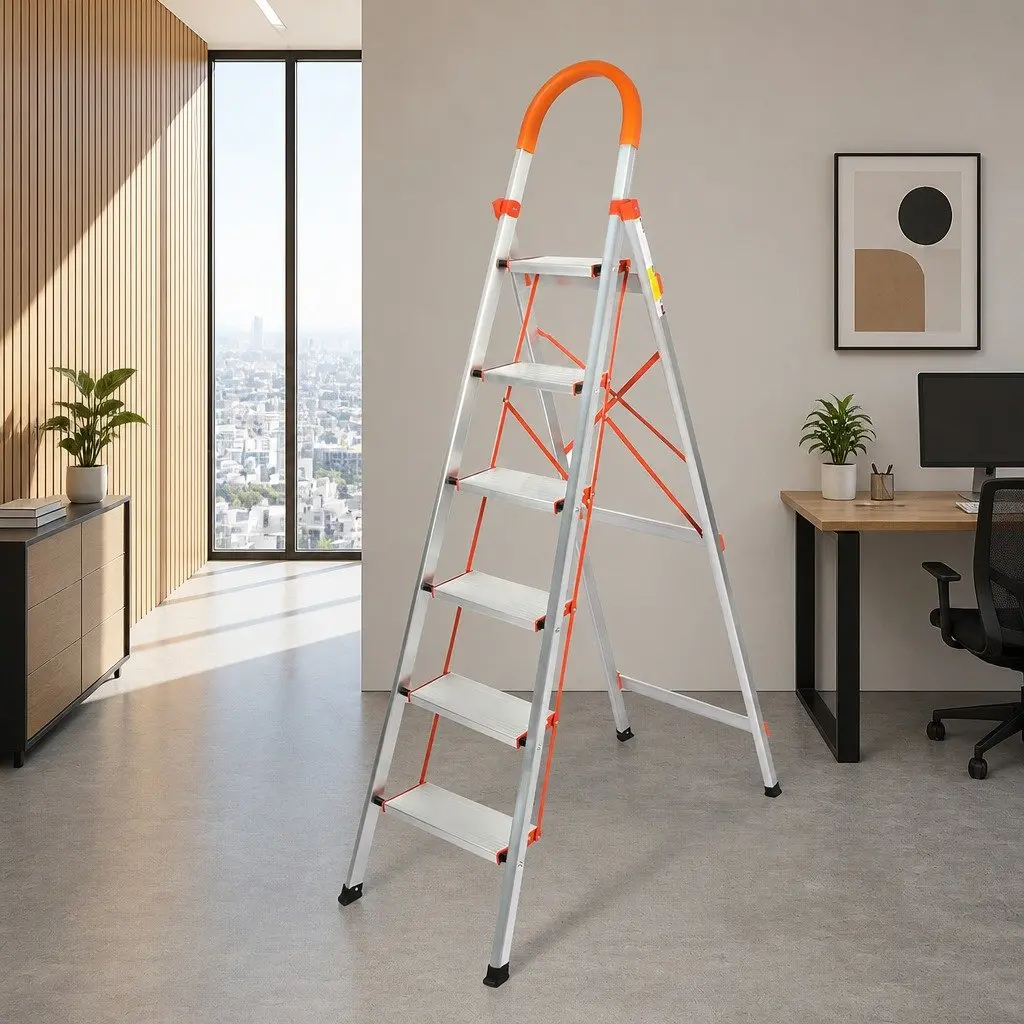 6 Step Aluminium Folding Ladder
