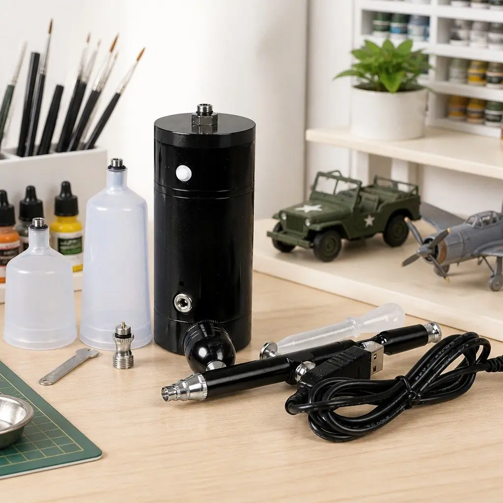 Airbrush Kit Cordless Handheld Compressor Spray Pen Painting Tattoo Cake Makeup