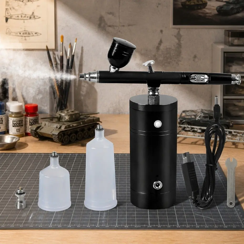 Airbrush Kit Cordless Handheld Compressor Spray Pen Painting Tattoo Cake Makeup