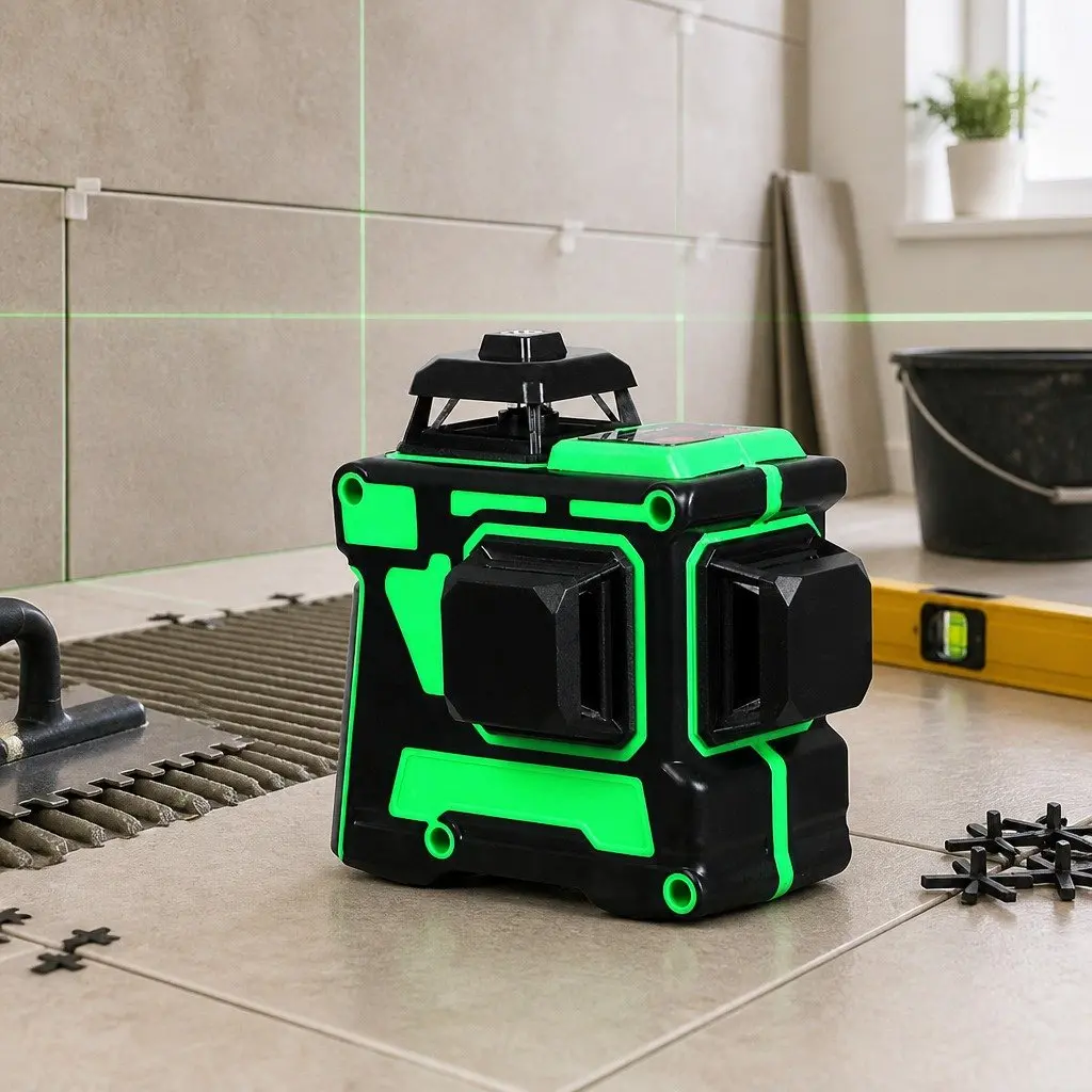 Green Laser Level Self-Leveling 4/8/12 Line Indoor Outdoor Construction Tool