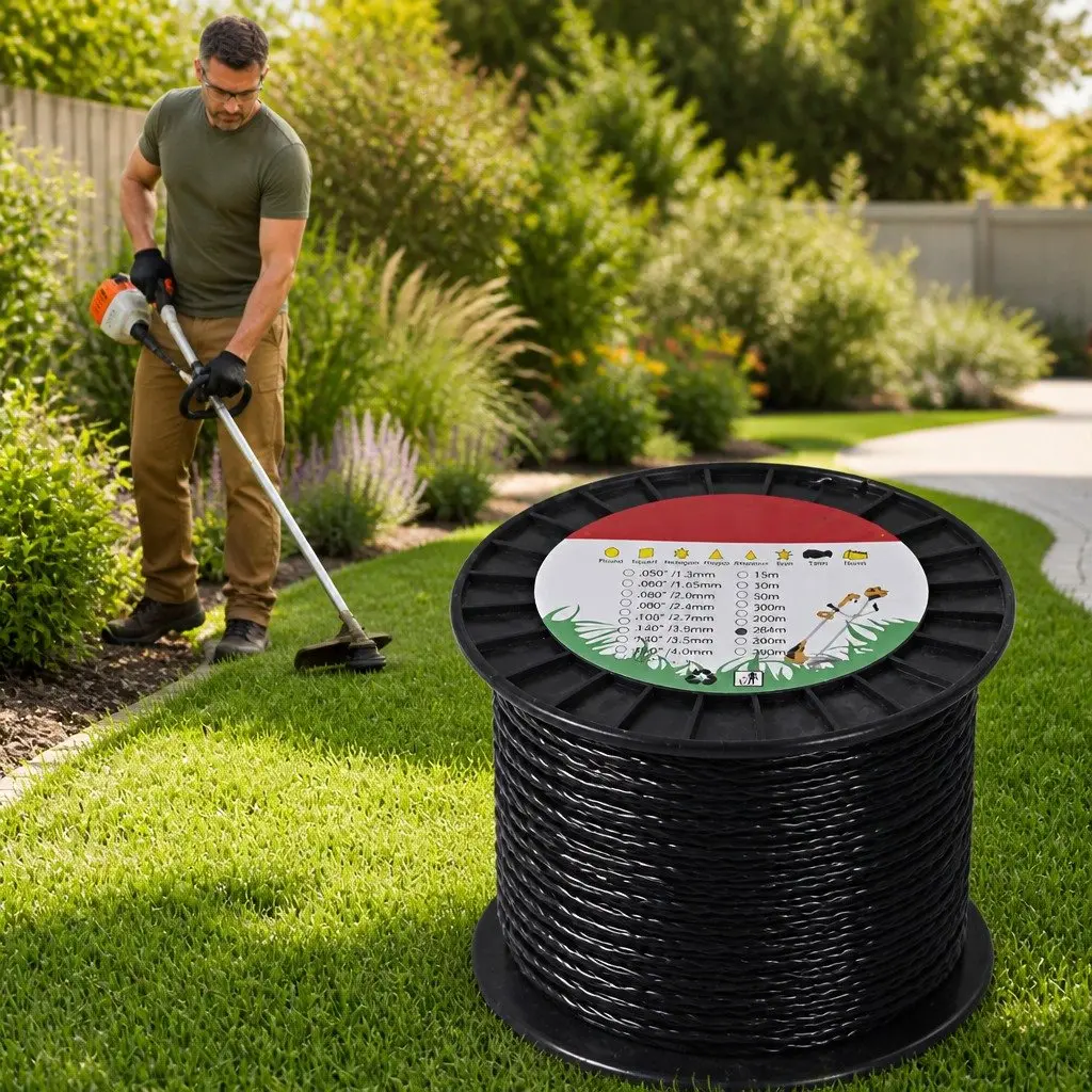 Spiral Twist Nylon Cord Trimmer Line 2.7mm for Lawn Care Whipper Snipper