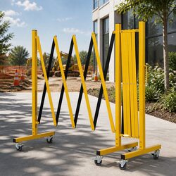 16FT Expandable Barrier with Steel Frame and Dimensions for Safety